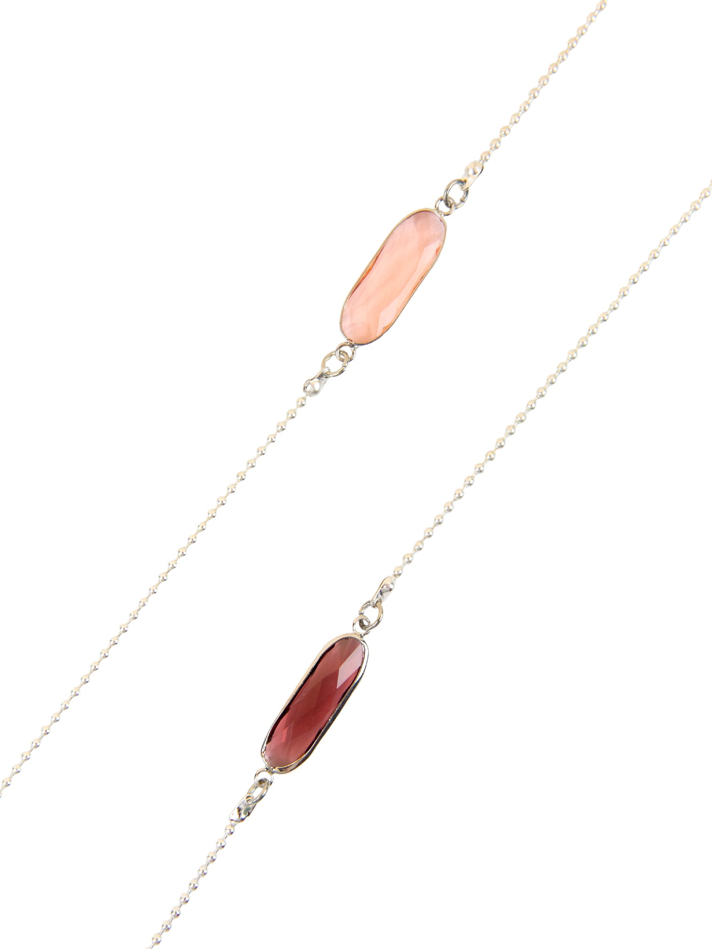 Crystal C silver- Pink | Sunglasses chain