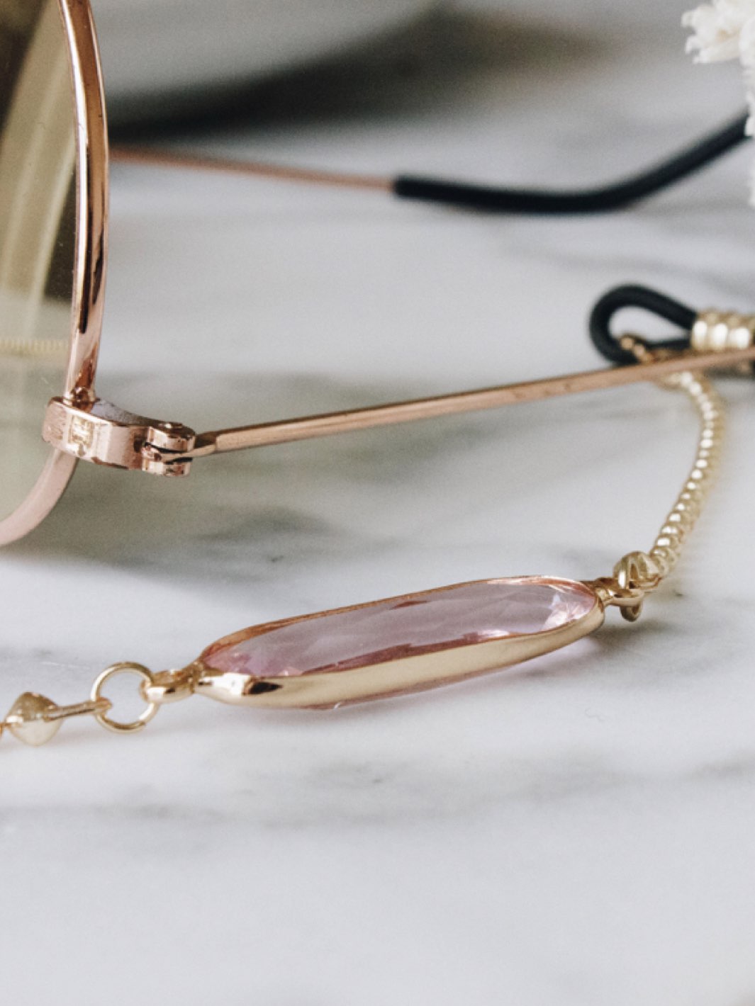 Crystal C Peach | Sunglasses Chain