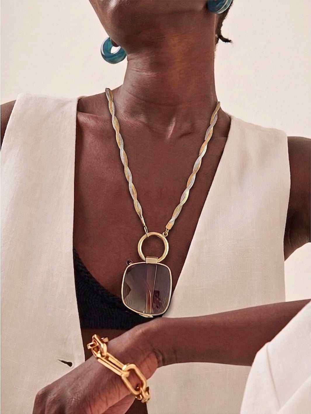 Sunny Cords silver-gold Braided Jane Silver Gold | Ring Edit