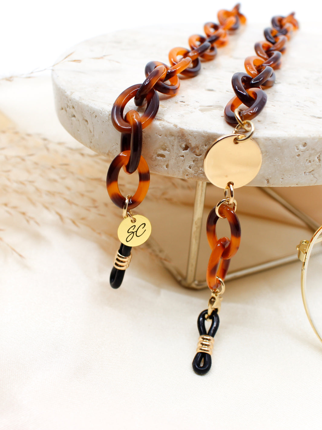 Sunny Cords Brown Ace grey | Sunglass cord