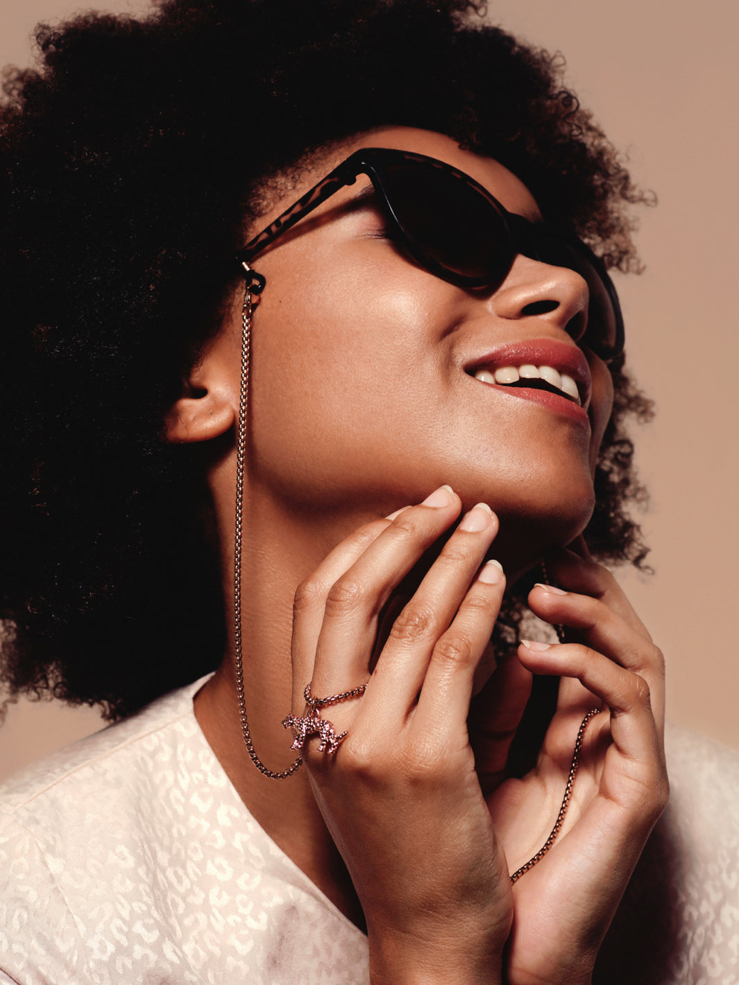 Sunny Cords Jaguar Rose Gold | Eye glasses chain